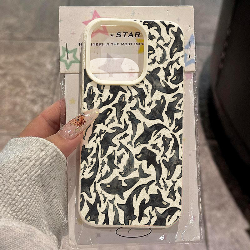 Vintage Floral Pattern Soft Case - Beyaz Liçi Dokulu Vintage Çiçek Desenli