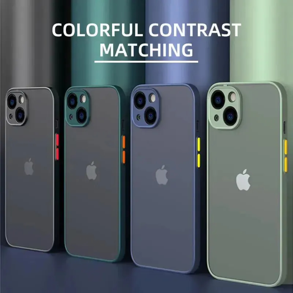 Matte Hard Pc Back Case - Darbeye Dayanıklı Zırh Mat Kılıf iPhone