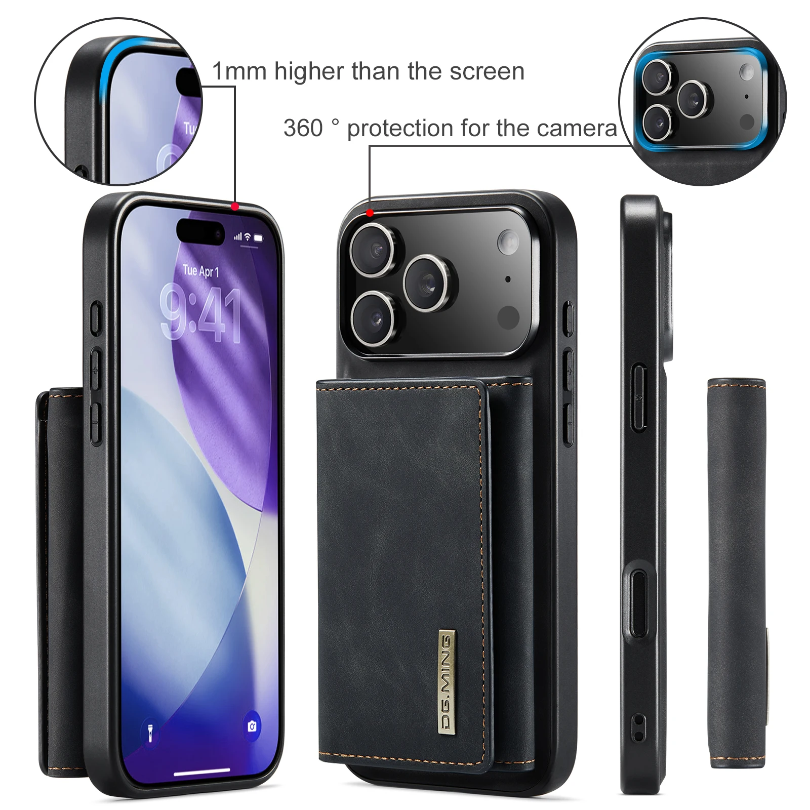Yeni iPhone 17 Pro Max Air 16  - Leather Wallet Card Holder Phone Cover incelemesi ve fiyatı