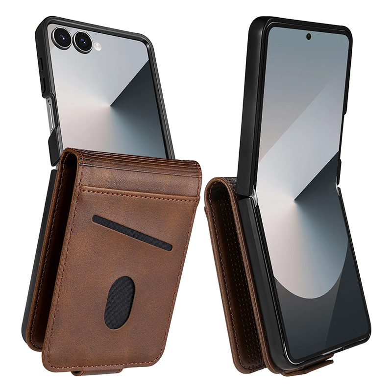 Samsung Galaxy Z Flip 8 7 6 5  - Leather Wallet Card Holder Phone Cover incelemesi ve fiyatı