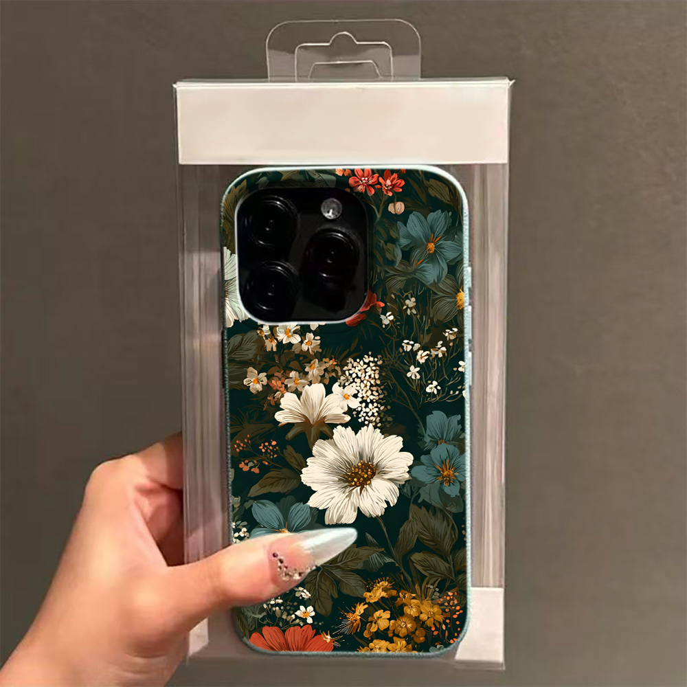 Vintage Çiçek Desenli Koyu Ren - Vintage Floral Pattern Soft Case incelemesi ve fiyatı
