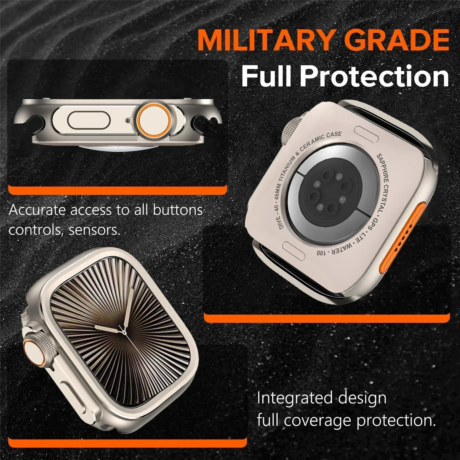 Apple Watch Ultra 3/2 49mm ser - Metal Bumper Aluminum Frame Case incelemesi ve fiyatı