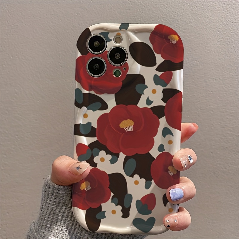 Vintage Kırmızı Kamelya Çiçeği - Vintage Floral Pattern Soft Case incelemesi ve fiyatı