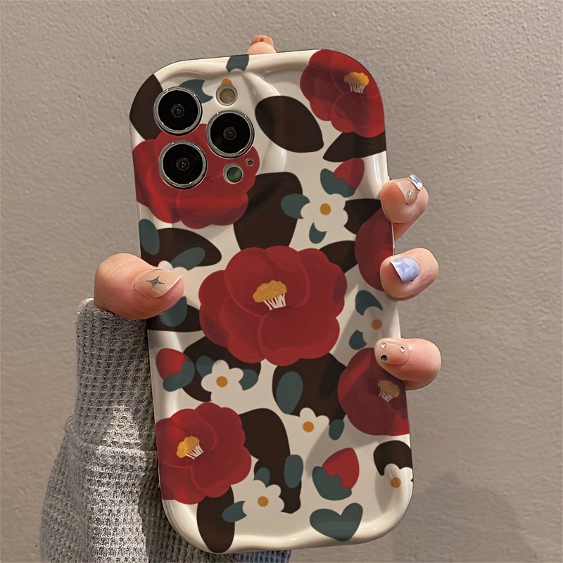 Vintage Kırmızı Kamelya Çiçeği - Vintage Floral Pattern Soft Case incelemesi ve fiyatı